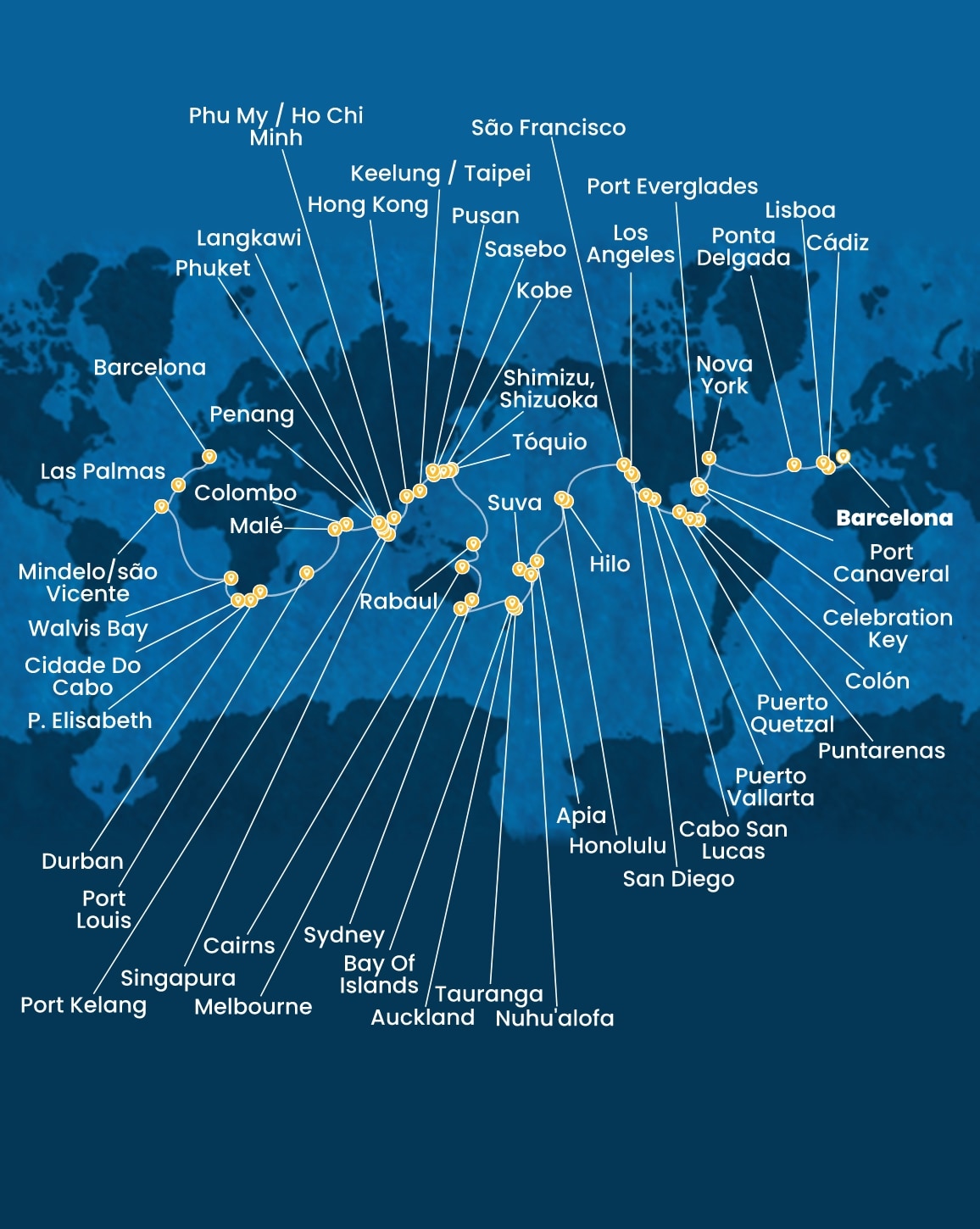 Cruzeiro Volta ao Mundo 2028 | Costa Cruzeiros